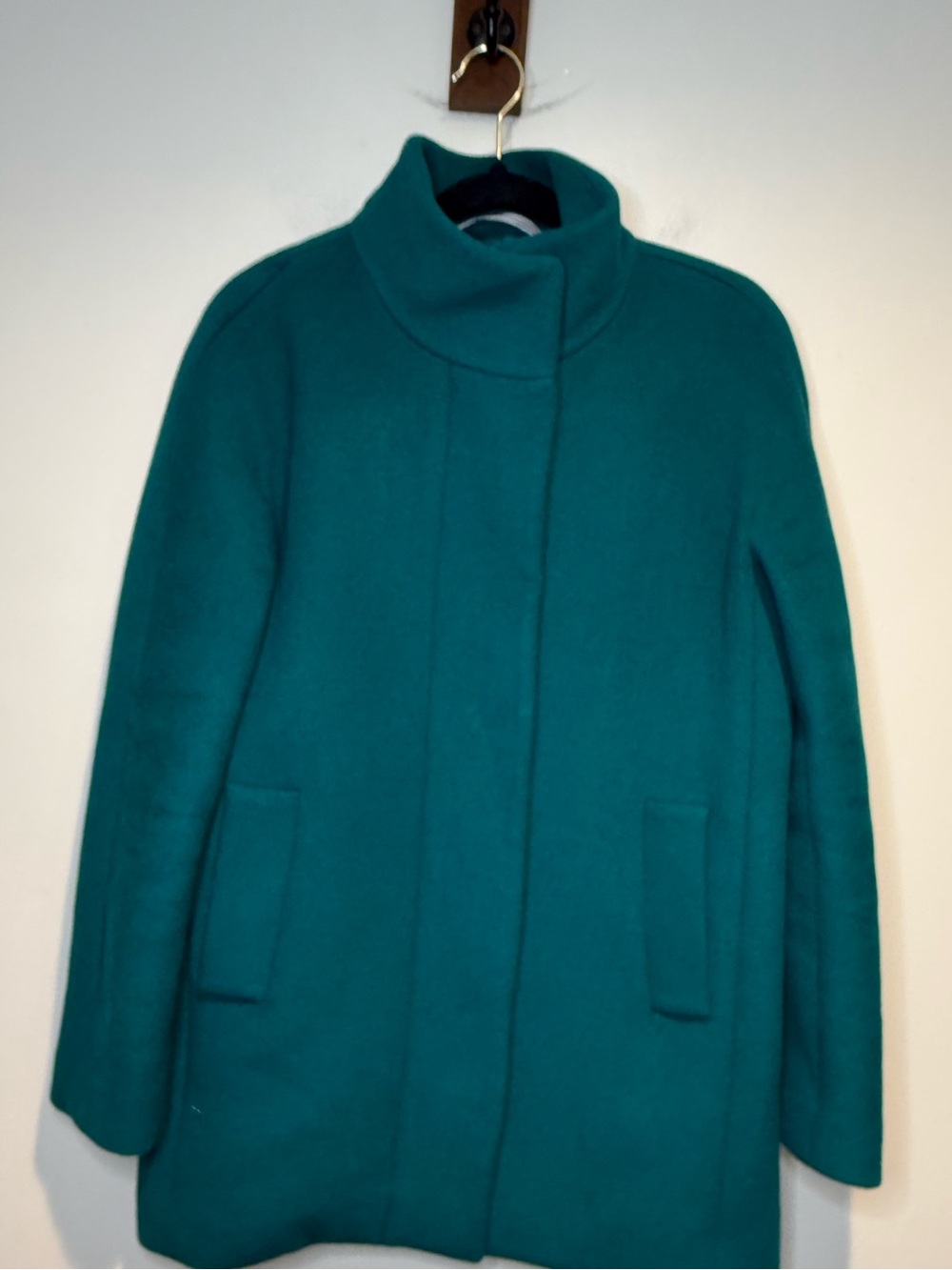 J. Crew City Coat - Emerald Green size 8 - Picture 5 of 13